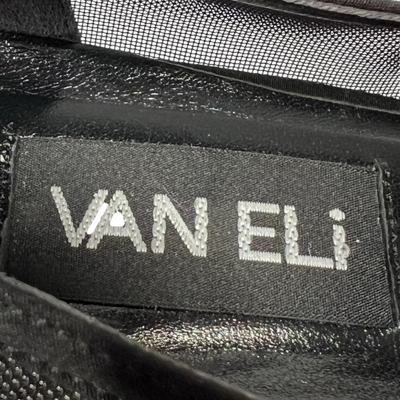 VAN ELI Black Sheer Gingus Padded Pumps Women's Size 9 Slim - Picture 10 of 16